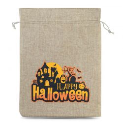 Halloween Jutesäckchen (Nr.1) 30 x 40 cm - naturfarbe Jutesäcke