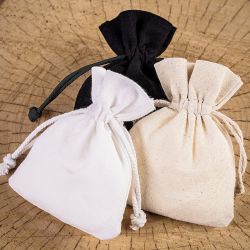 Baumwollsäckchen 8 x 10 cm - weiß Zum Selbermachen - kreative Sets