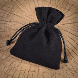 Baumwollsäckchen 11 x 14 cm - schwarz Kleidung und Unterwäsche