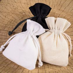 Baumwollsäcke 22 x 30 cm - weiß Dankeschön für die Gäste