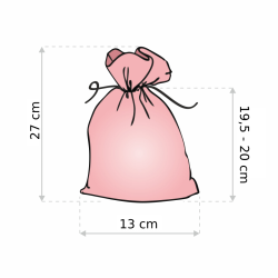 Baumwollsäckchen 13 x 27 cm - rot Frauentag