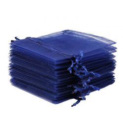 Organzabeutel 8 x 10 cm - dunkelblau Lavendel und Trockenduftmischung