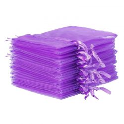 Organzabeutel 10 x 13 cm - dunkelviolett Lavendel und Trockenduftmischung