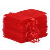Organzabeutel 11 x 14 cm - rot Valentinstag