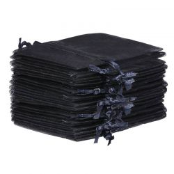 Organzabeutel 13 x 18 cm - schwarz Schwarze Beutel