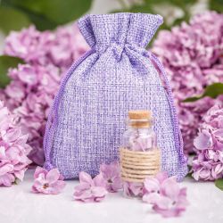 Jutesäckchen 10 cm x 13 cm - lila Lavendelbeutel
