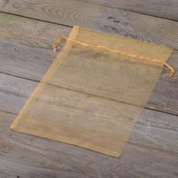 Organzabeutel 26 x 35 cm - gold Säcke mit einfachen Schnellverschluss