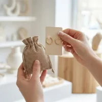 Mini Jutebeutel für Ohrringe und Schmuckverpackungen.