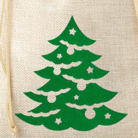 Jutesack 26 cm x 35 cm - Weihnachten Klare natürliche Beutel