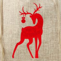 Jutesäckchen 30 cm x 40 cm - Weihnachten - Hirsch Alle Produkte