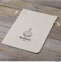Säcke à la Leinenmit Druck 22 x 30 cm - für Knoblauch (DE) Garten und Zimmerpflanzen