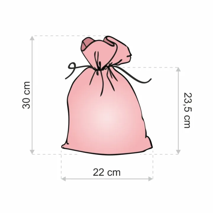 Säcke à la Leinenmit Druck 22 x 30 cm - für Knoblauch (EN) Große Beutel