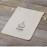 Säcke à la Leinenmit Druck 22 x 30 cm - für Knoblauch (PL) Garten und Zimmerpflanzen