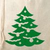 Säckchen à la Leinen 26 x 35 cm - Weihnachten - Tannenbaum Leinensäckchen