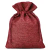 Adventskalender Jutesäckchen 12 x 15 cm und 13 x 18 cm bordeaux und hellbraun Adventskalender