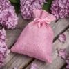 Jutesäckchen 6 cm x 8 cm - hellrosa Valentinstag