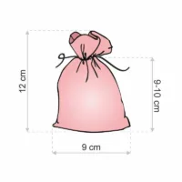 Jutesäckchen 9 cm x 12 cm - grau Baby Shower