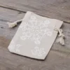 Säckchen à la Leinen mit Druck 10 x 13 cm - naturfarbe / Schnee Branchen / Kategorien