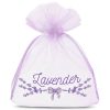 Organzabeutel 10 x 13 cm - lila mit Druck (Lavendel) Lila Beutel