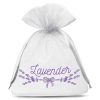 Organzabeutel 10 x 13 cm - weiß mit Druck (Lavendel) Kleine Beutel 10x13 cm