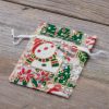 Organzabeutel 8 x 10 cm - Weihnachten / 5 Beutel mit aufdruck