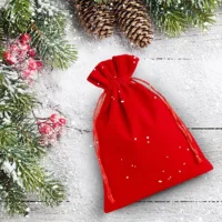 Samtbeutel 11 x 14 cm - rot Rote Beutel