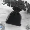 Samtbeutel 6 x 8 cm - schwarz Kleine Beutel 6x8 cm