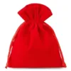Samtbeutel 9 x 12 cm - rot Kleine Beutel 9x12 cm