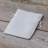Satinsäckchen 6 x 8 cm - silber Beutel Silber / Grau