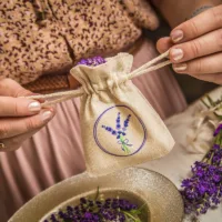 Säckchen à la Leinen, 9 x 12 cm mit Aufdruck, Lavendel Lifehack - smarte Ideen