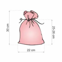 Jutesäcke 22 x 30 cm - rot / Tannenbaum Jutesäcke