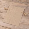 Naturleinen Säckchen 15 x 20 cm Säckchen mit einfachen Schnellverschluss