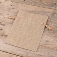 Naturleinen Säckchen 15 x 20 cm Säckchen mit einfachen Schnellverschluss