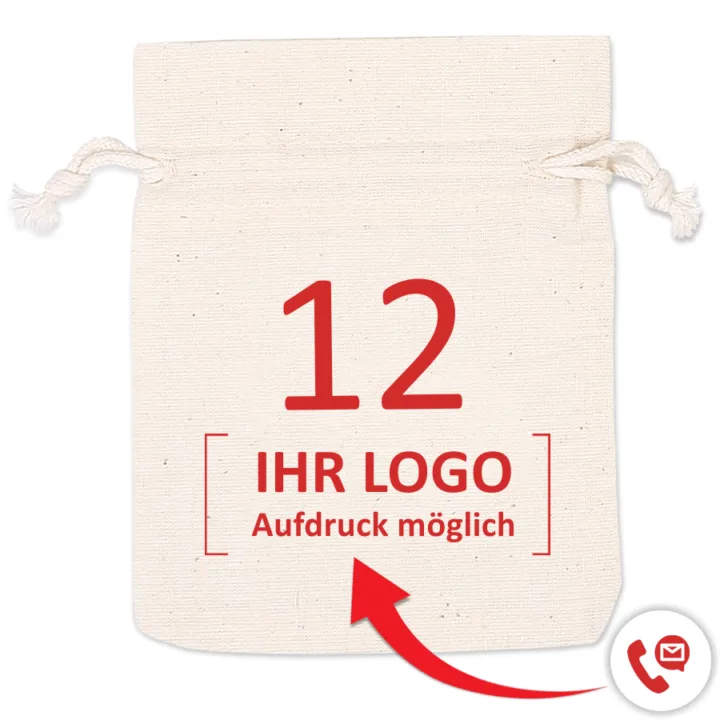 Baumwolltasche 38 x 42 cm mit langen Henkeln - schwarz Kleine Beutel