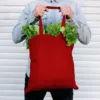 Baumwolltasche 38 x 42 cm mit langen Henkeln - rot Rote Beutel