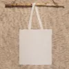 Baumwolltasche 38 x 42 cm mit langen Henkeln - naturfarben Klare natürliche Beutel