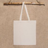 Baumwolltasche 38 x 42 cm mit langen Henkeln - naturfarben Klare natürliche Beutel