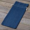 Jeans Beutel 16 x 37 cm - blau Auf Reisen