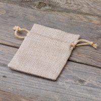 Jutesäckchen 8 cm x 10 cm - naturfarbe hell Lavendel und Trockenduftmischung