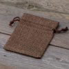 Jutesäckchen 9 cm x 12 cm - naturfarbe dunkel