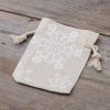 Säckchen à la Leinen mit Druck 9 x 12 cm - naturfarbe / Schnee Branchen / Kategorien