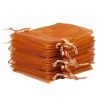 Organzabeutel 10 x 13 cm - braun Organzasäckchen