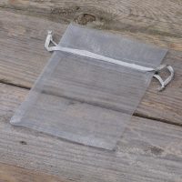 Organzabeutel 10 x 13 cm - silber Weihnachtsbeutel