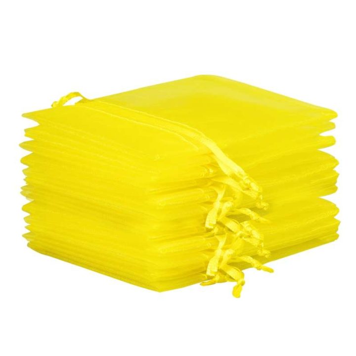 Organzabeutel 11 x 14 cm - gelb Lavendel und Trockenduftmischung