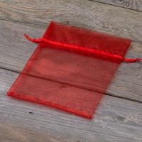 Organzabeutel 12 x 15 cm - rot Lavendel und Trockenduftmischung