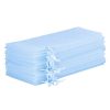 Organzabeutel 13 x 27 cm - himmelblau Mittlere Beutel 13x27 cm
