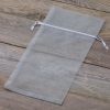 Organzabeutel 13 x 27 cm - silber Obstbeutel