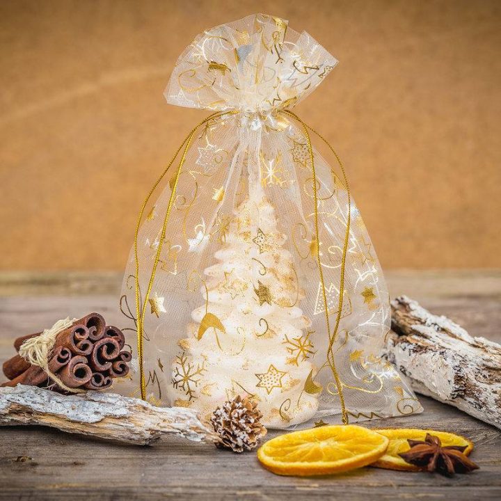 Organzabeutel 18 x 24 cm - Weihnachten / 8 Organzasäckchen