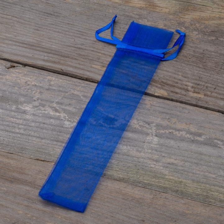 Organzabeutel 3,5 x 19 cm - blau Ostern