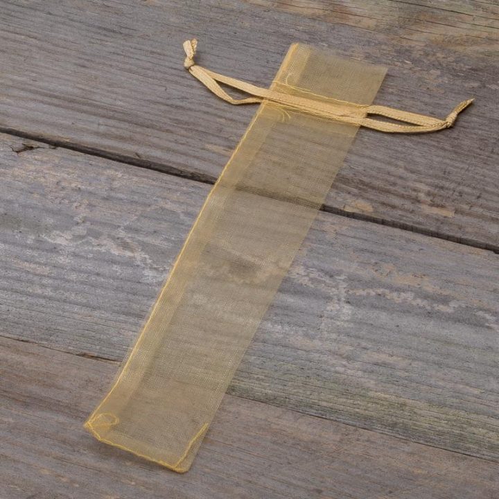 Organzabeutel 3,5 x 19 cm - gold Valentinstag